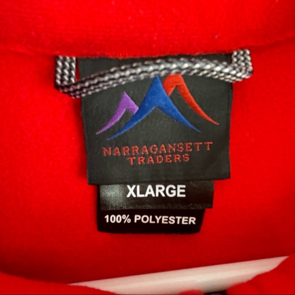 Narragansett Traders Red Fleece Midweight Men’s 1/4 Zip Pullover Jacket NWT - XL - Picture 6 of 8